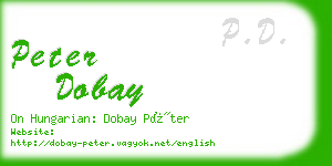 peter dobay business card